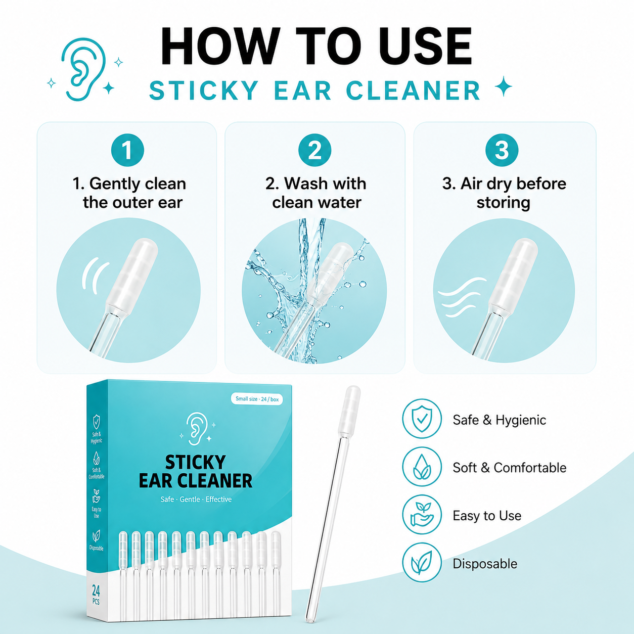 🔥Back In Stock 🏆Dry Earwax Sticky Cleaner