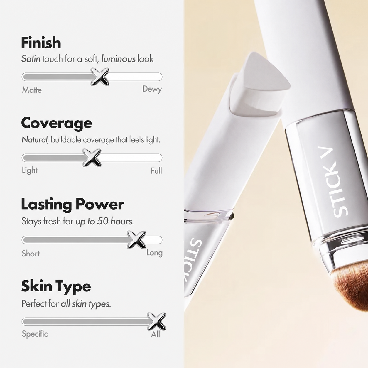 🏆Best-Selling🔥Korean Color-Match Foundation Stick V