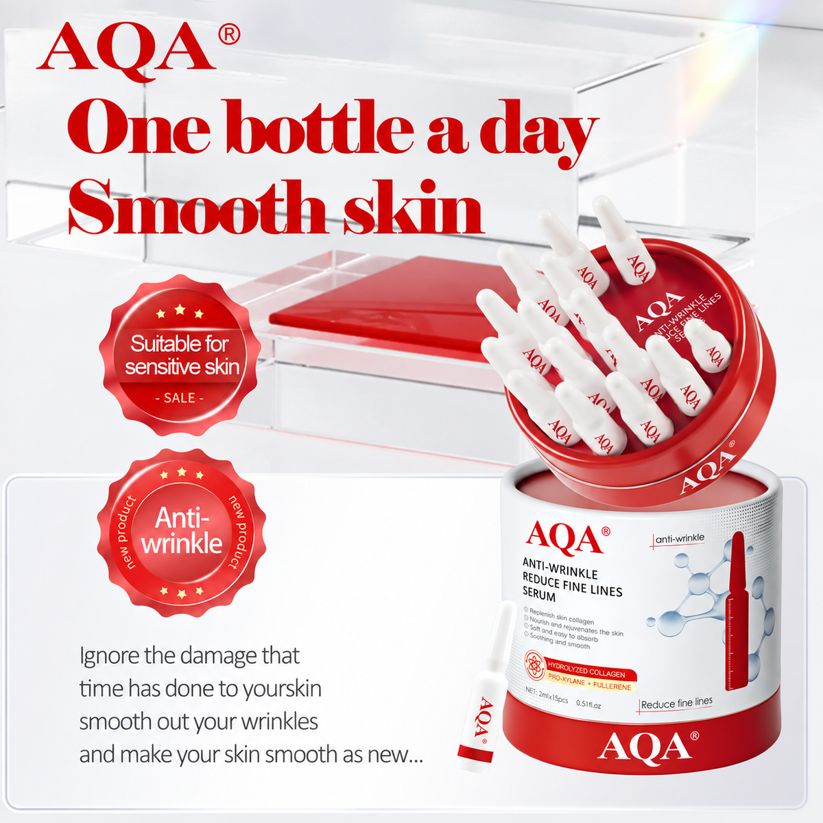 AQA Anti-Wrinkle Firming Moisturizing Hydrating Facial Serums