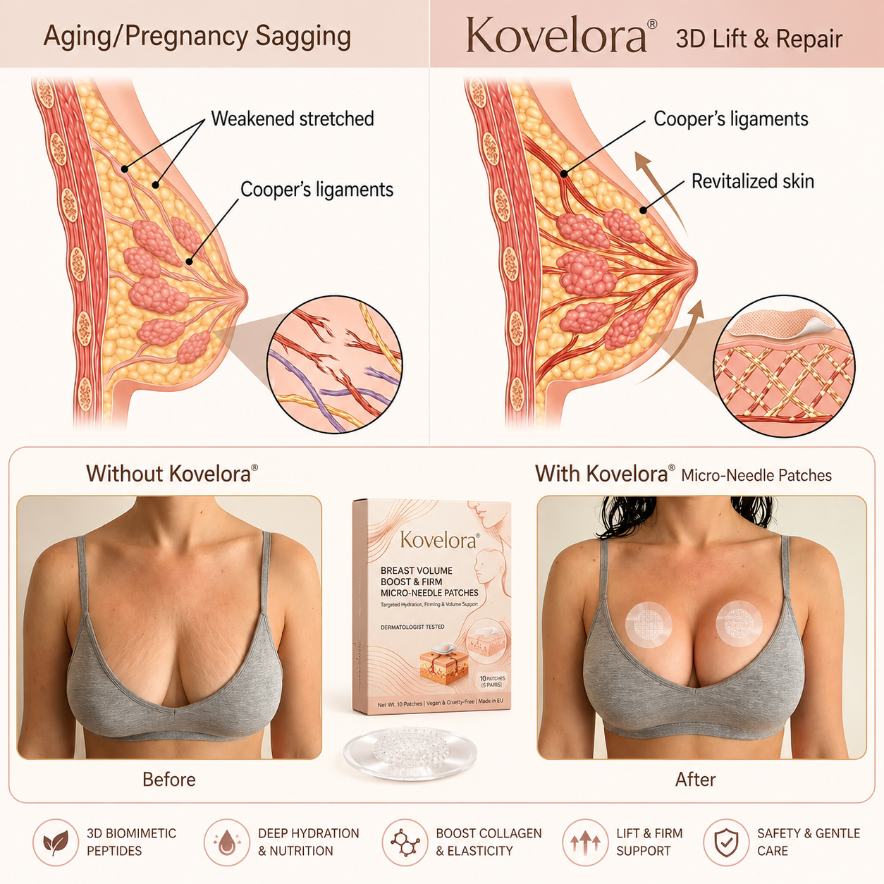 Targeted Breast Enhancement Advanced Nano Microneedle Patch