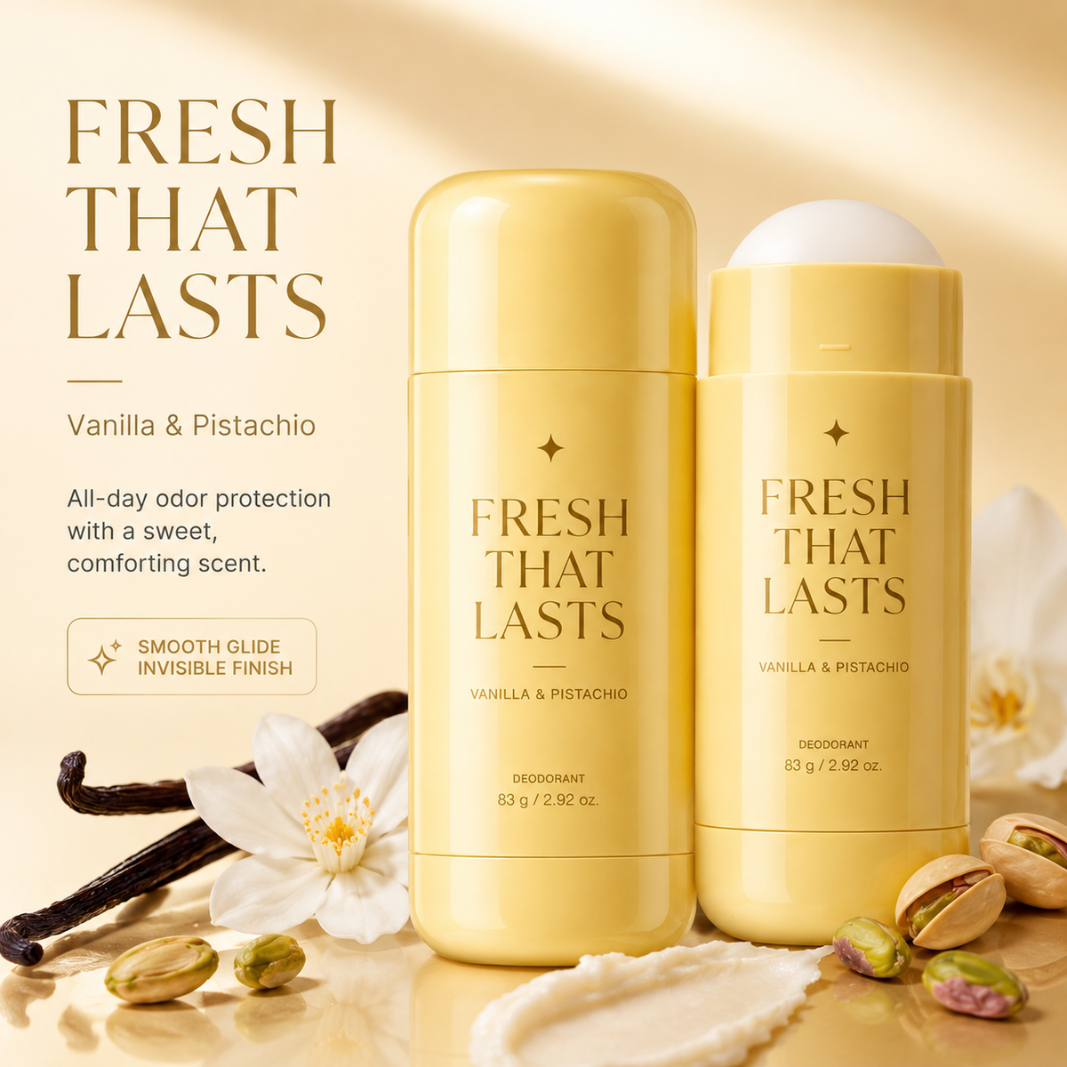 Fresh That Lasts Vanilla and Pistachio deodorant