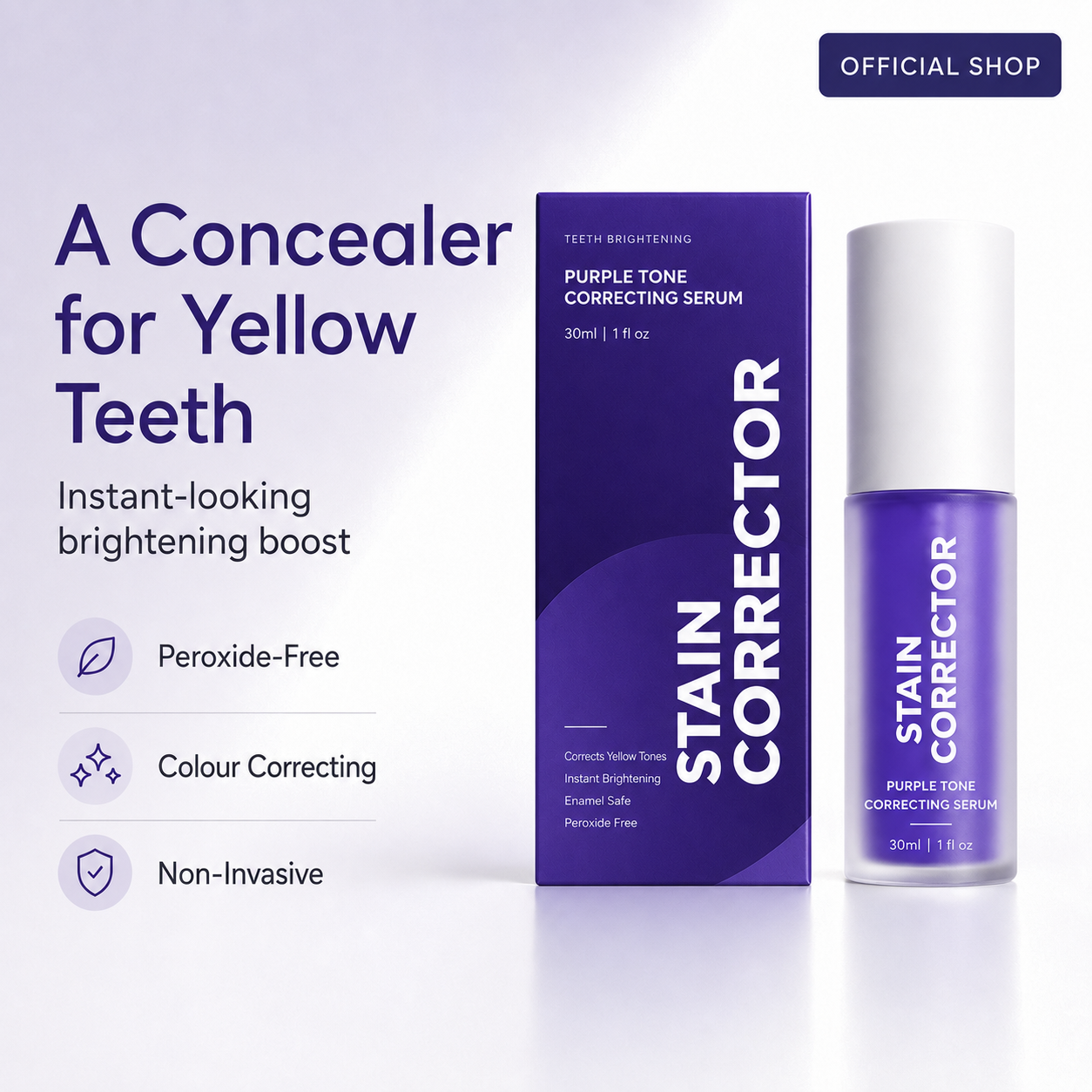 STAIN CORRECTOR concealer for yellow teeth