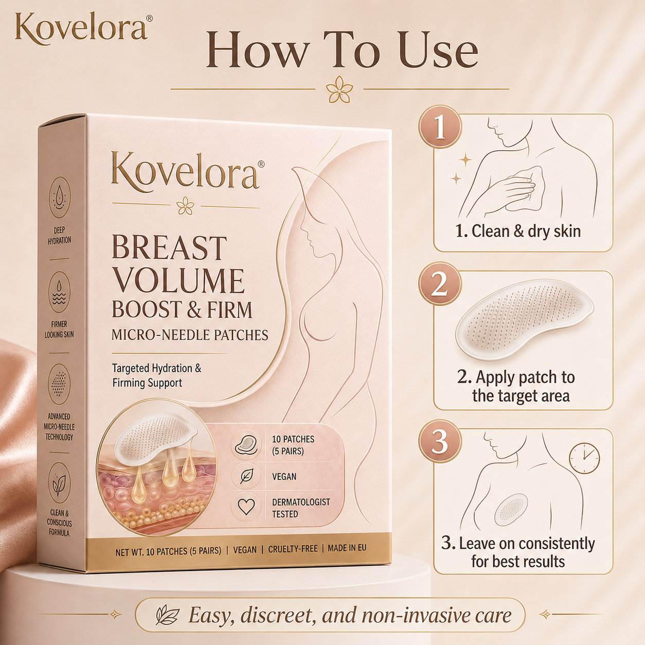 Targeted Breast Enhancement Advanced Nano Microneedle Patch