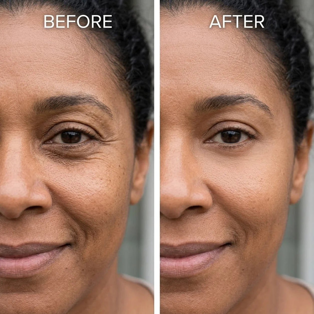 HZA fine line before and after appearance example