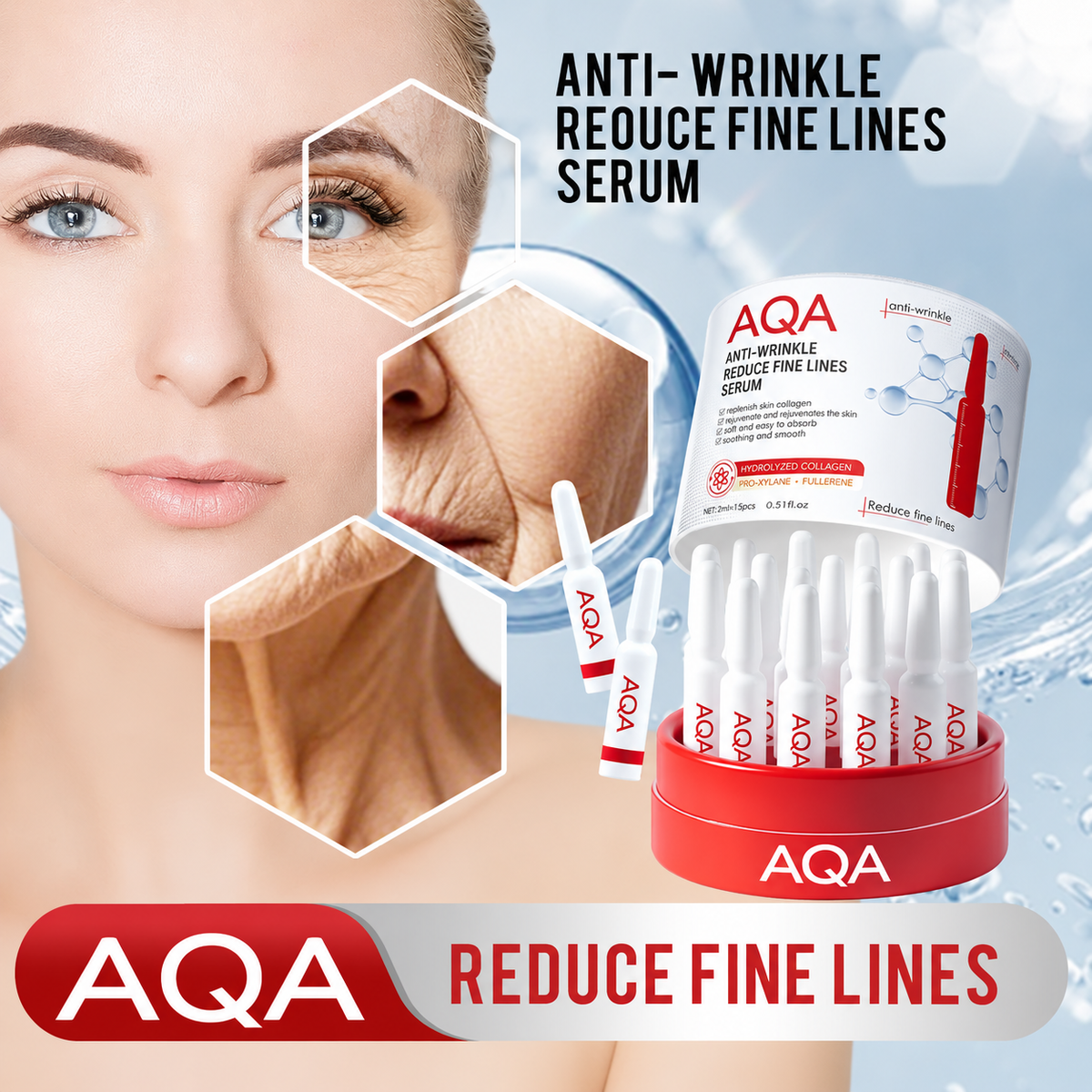 AQA Anti-Wrinkle Firming Moisturizing Hydrating Facial Serums