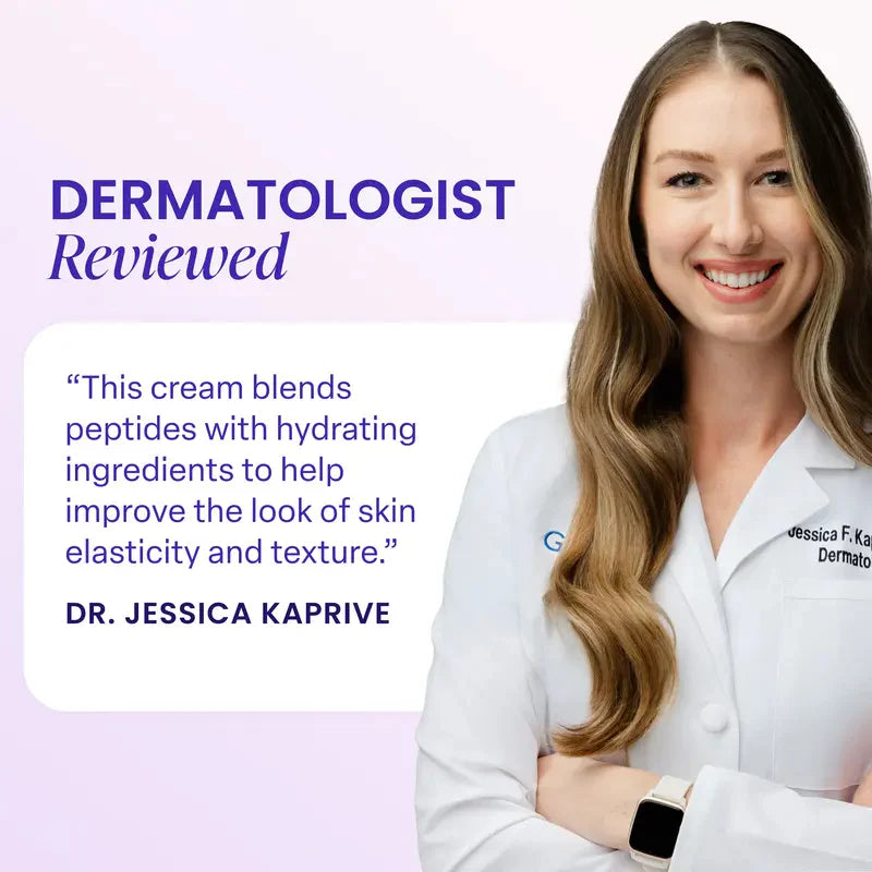 Dermatologist review graphic for the belly cream