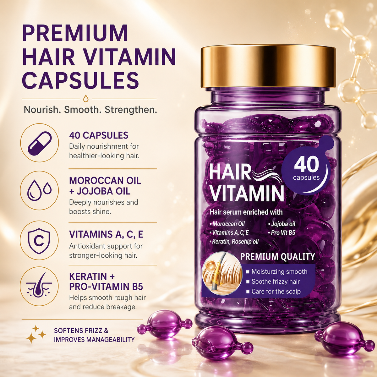 Hair Vitamin Capsules for Color-Treated & Permed Hair